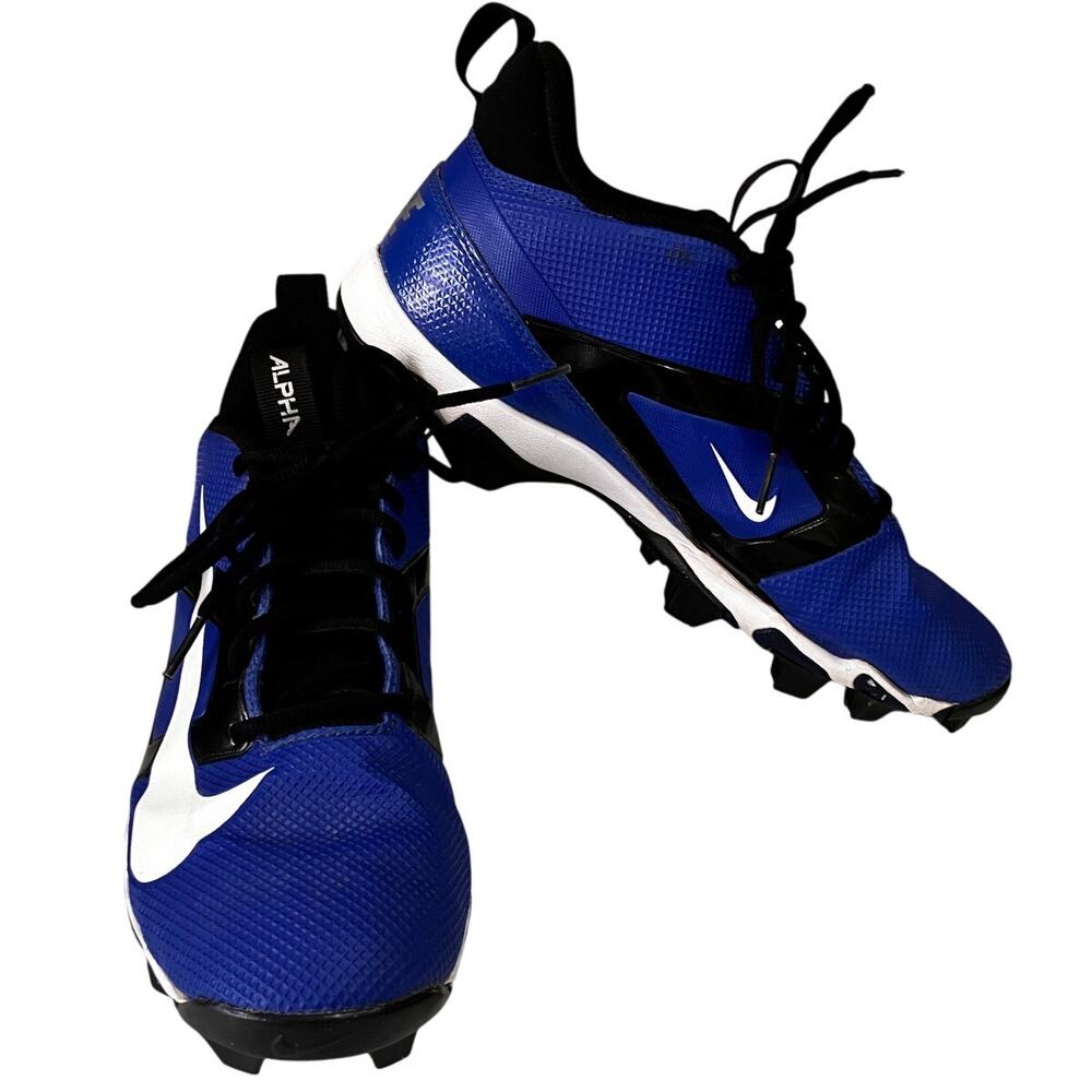 Nike Alpha Menace Pro 4 Football Cleats Blue/Black‎ White Size 9 (FN0028-400)